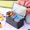 Cesta de bolsa de piquenique dobrável grande capacidade para resfriador multifuncional saco isolado bbq bbq acampamento caixa de armazenamento de armazenamento recipiente Y220524