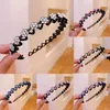 Fashion Flower Rhinestone Bangs Headband Non-slip Elastic Hairbands Crystal Band for Women Girl Hair Accessories Headwear