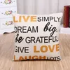 Caixa de travesseiro da letra Square Sofá Carro Decoração de Cubração Amor Tema Decoração Home 23 Designs 45 * 45cm Inventário Atacado