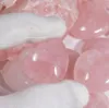 Ornamentos de pedra cristal rosa natural esculpidos 30 * 12mm Coração Chakra Reiki Cura Quartz mineral desmoronou Gemstones Home Decor