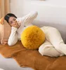 Kudde/dekorativ kudde nordisk sfärisk fast färgfylld plysch päls soffa säte dekorativ kudde mjukt kontor lumbal kudde kudde/dekora