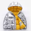 2021 Dzieci zimowy płaszcz kurtki dla dzieci Silver Gold Boys swobodne płaszcze z kapturem odzież dla dzieci Kid Parka Jackets Snowsu6967243