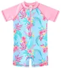 Ere Swimwear For Girls Kids Suite de maillot de bain Costume à manches courtes en nylon Nylon Upf50   Sun Protection SunSuit 220426
