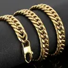 Chains Wide Curb Chain Necklace For Men Gold Plated Stainless Steel 45/50/55/60/65CM Long Men's Necklaces Choker Man KpopChains
