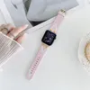 Fashion Smart Watch Strap Leather Watch Band for Appleiwatch5 6 7 2 3 4 Senhora da correia de correia 38 40 41 42 44 45mm Cool