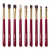 Chichodo Makeup Brush-luxuriou Red Rose Série de rosa selecionada Animal natural escovas de olho para os olhos