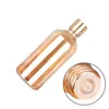 Vide Ambre Or Bouteille En Verre Rond Épaule Brillant Or Couvercle À Vis Avec Bouchon Portable Cosmétique Récipient D'emballage Rechargeable 5 ml 10 ml 15 ml 20 ml 30 ml 50 ml 100 ml