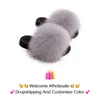 Ethel Anderson Fluffy Slippers Real Fur Slides Indoor Flip Flops Casual Shoes Woman Raccoon Fur Sandals Vogue Plush Shoes 220315