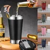 20 oz en acier inoxydable Vacuum Isulaté tasses à bière tasse de bière avec tire-bouchon très pratique et rapide pour la maison et la fête