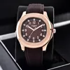 2022 Montre de Luxe Mens Watches Automatic 2813 حركة 40 مم حزام مطاطي مريح الذهب 5ATM مقاومة للماء ساعات معصم مضيئة dropships