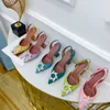 Designer sandals Ladies Party Wedding Luxury High Heel Bride Women Ladies Shoes Fashion Sexy Dress Shoe Pointed Toe Heels Glitter Pumps Crystal Sun Flower Slippers