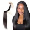 Extensions de cheveux Pièces Méchones de cabello humano liso 30 pulgadas extension Remy Virgen Brasileo 1 3 y 4 mécanes rectos tejidos 220222