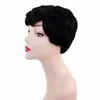 Coupe courte de lutin Afro Curl perruques pour les femmes afro-américaines perruque de cheveux humains avec une frange Big Bouncy Fluffy lâche vague bouclée perruque