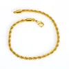 Link Chain Thin Classic Rope Yellow Gold Filled Womens Mens Bracelet LinkLink Lars22