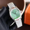 Montres de haute qualité 126284 36mm Date Miyota 8215 Automatique Femme Montre Saphir Miroir Cadran Vert Olive Bracelet En Acier Inoxydable Gents Dames Montres-bracelets