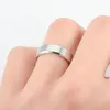Stainless Steel Couple Rings Band Pattern Line Grain Ring for Women Men Fine Fashion Jewelry Gift Will and Sandy