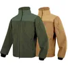 Mäns Autumn Winter Tactical Work Clothing Military Fleece Army Green Black Polar Warm Man Coat Multi Pockets Airsoft Jacket L220706