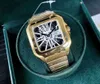 Reloj de calidad Hombre alto movimiento de cuarzo clásico relojes para hombres pulsera de acero inoxidable de diseño Recién llegados reloj de pulsera regalo Skeleton289s