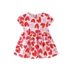 2-8 Years Infant Baby Kids Flower Vestidos Little Girls Princess Dresses Kids Clothes Party Pageant Young Girls Summer Dresses Y220510