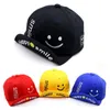 Berets lente zomer sborn baby honkbal caps borduurwerk smile boy girl bonnet cartoon kinderen zon hoed hiphop peuter snapback capberets davi2