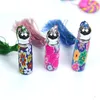 Floral Art Printed 6ml Glass Perfume Roll on With Glass And Metal Ball Polymer Clay Roller Essential Oil EMPTY Bottle264r280Z