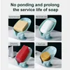 Soap Dishes Leaf Type Dish For Bathroom With Drain Water Suction Cup Free Punching HomeSoap