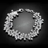925 Bracelets de cor prateada Cadeia de miçangas vintage para mulheres para feminino Jewelry Party Gifts Lady 20cm