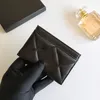 2022SS France Womens Classic Mini Card Solder Bags Designer de luxo Lambskin Leather Real Purse Tiny 75x112x05cm99992897