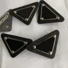 3 Colors Triangle Badge Women Pins Fashion Clothes Hat Accessories Designer Letter Printed Brooches for Party8833934