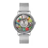 Нарученные часы часы Living Locket Watch для плавающих чар с прозрачными кристаллическими акцентами