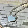 Diseñador de lujo de alta calidad Collares pendientes Joyas para hombre Mujer Triángulo invertido Diseñadores Marca Colgantes en forma de corazón Collar para hombre Regalo del día de San Valentín