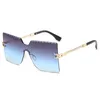 Hochwertige Sonnenbrille aus Legierung, Schmetterlingsform, blau, Verlaufsgläser, Chaanel 2180#, heiße Mode, Damen-Sonnenbrille, UV400, 57 mm, plus Linse, Designer-Luxus