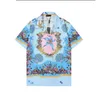 23SS Luxury mass moda camisetas estampas de flor casual para baixo de manga curta Hawaiian Shirt Suit