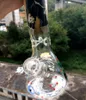 14 inch Mooie Hand Schilderen Glas Water Bong Waterpijp Olie Dab Rigs Rookpijp Twee Types om te Kiezen