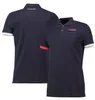 Camiseta F1 Fórmula 1 2022 Team Racing Suit Mens Lapela Camiseta Polo de Manga Curta Personalizável