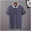 22SS Sommer Markenkleidung Luxus Designer Poloshirts Männer Casual Polo Mode Schlange Biene Druck Stickerei T-shirt High Street Herren Polos M-3XL Großhandel