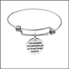 Charm Bracelets Jewelry Diy You Are Braver Than Believe Stainless Steel Adjustable Inspirational Wire Bangles For Women Extendable Drop Deli