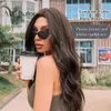 Wig female black brown gradually changing color long curl wig middle sub micro natural lady 220527