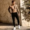 Elastyczne talia chude dżinsy mężczyźni czarne swobodne spodnie do joggera Męskie dżinsy High Street Slim Fit Man Fashion Dżinsowe spodnie 220720