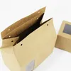 Gift Wrap Tea Packaging Box Cardboard Kraft Paper Folded Food Nut Container Food Storage Standing Up Packing Bags SN4619