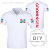 Holanda Groningen Bandeira Polo Camisa Grátis Nome Personalizado Número Holanda Polo Camisa Impressão Po Texto Roupas Camisa Polo 220608