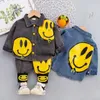 Kläder set Spring Autumn Casual Boy Set 2022 Fashion Active Denim Jack Jeans Pant Kid Children Baby Toddler Clothing Clothing4382434