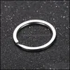 Sier Tone Split Nyckelringar 1,5X25Mm Metall Krok Ring För Göra själv Nyckelring Handgjorda Nyckelringar Kedjehållare Smycken Kontakter Drop Delivery 2