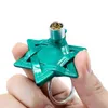 portable mini small Five-pointed star braided zinc alloy metal pipe with keychain tobacco pipe