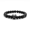 Charm Bracelets Bracelet Men Accessories Matte Oxyn Stone Beads Skull Erkek Bileklik Set Crown Jewelry Mens For Women Pulseras MujerCharm La