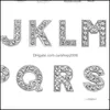 Charms Bijoux Résultats Composants 8mm 10mm A-Z Alphabet / 0-9 Chiffres en alliage de zinc Curseur Lettre Symbole FL Strass mélangés 130pcs 1102 Q2