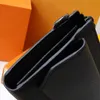 Carteira de designer de homens carteiras de couro genuinel zíper 5A portador de cartões de alta qualidade de alta qualidade Moda de couro preto bolsa de luxo de luxo clutc21899990