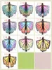 Colorful Butterfly Wings Pashmina Girls Fabric Nymph Pixie Poncho Scarf Ladies Halloween Fairy Costumes Accessory Shawl