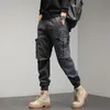 Mens Cargo Pants Techwear Baggy Button Hip Hop Fashion Joggers Male Trousers Streetwear Casual 220422