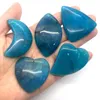 Collane con ciondolo 5 pz/borsa Pietra Naturale Mare Agata Blu Ovale Creazione di Gioielli Collana FAI DA TE Maglione Catena Accessorio Regali Delle Donne Pendente